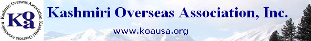 Kashmiri Overseas Association, Inc. Logo and Banner