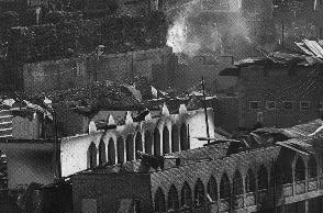 Chrar-e-Sharief after the arson.