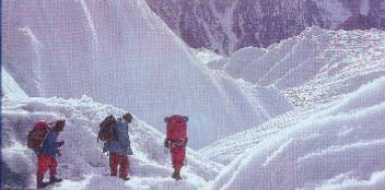In the high snows ... mountaineering opportunities in the Himalayas excite even professionals.